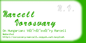 marcell vorosvary business card